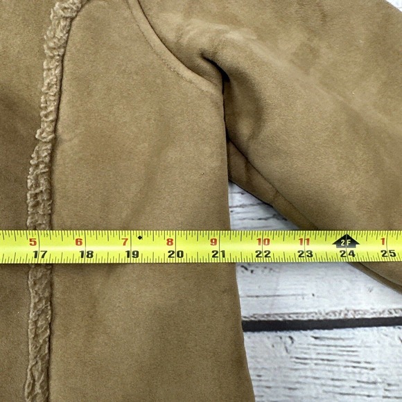 LL Bean Hooded Coat Sherpa Lined Toggle Closure Womens Size Medium Brown 0 GHP5 - Picture 4 of 13